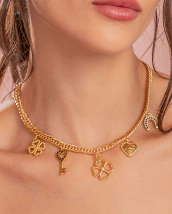 Collar Multicharms Made Of Luck + Aretes AVM X TERS